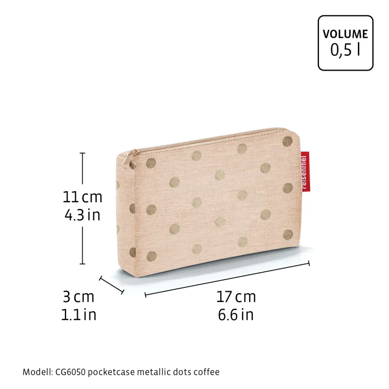 Gavesett Veske & Sminkemappe Dots Coffee - Reisenthel