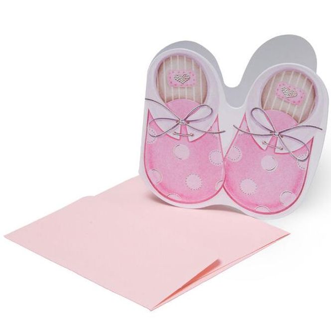 Hovedbilde Nyfødtkort S Baby Shoes Girl Legami