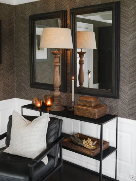 Hovedbilde Lama Brussel bordlampe i mørkt tre H70 Brun