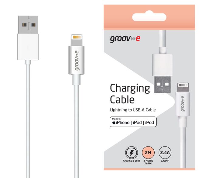Hovedbilde Groove Ladekabel Lightning til USB-A 2m
