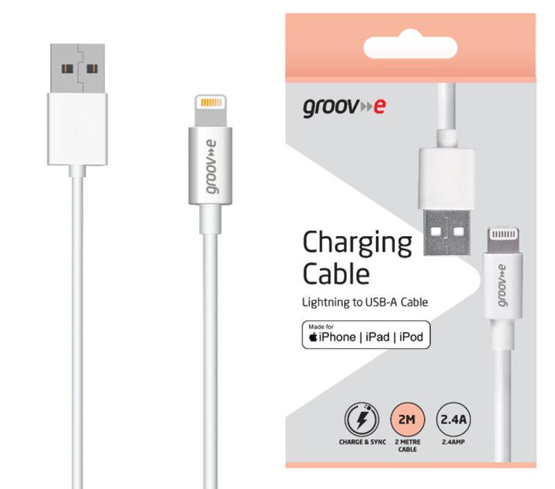 Groove Ladekabel Lightning til USB-A 2m