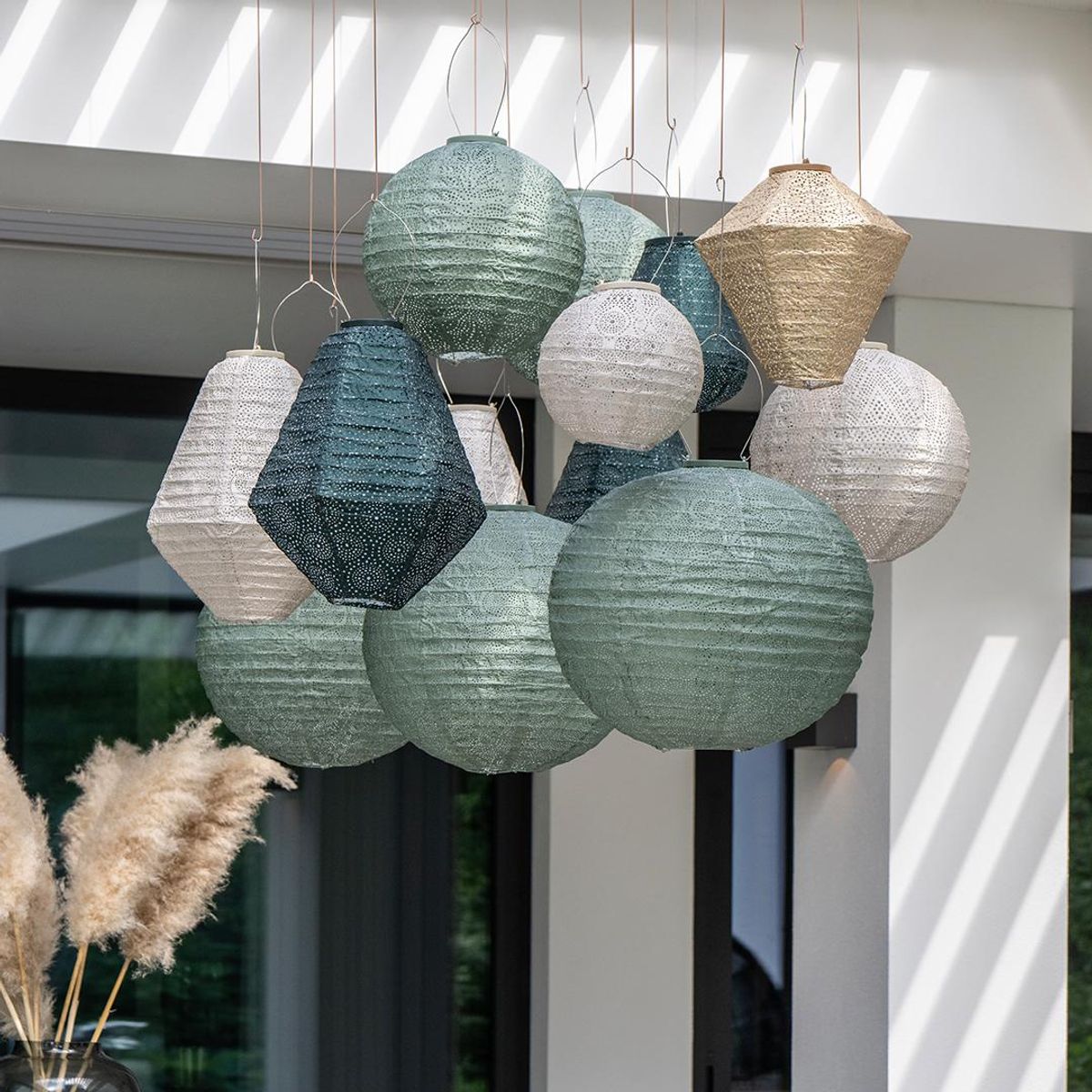 Lumiz Solcelle Led Lykt Round 20 Folia Grey Blue