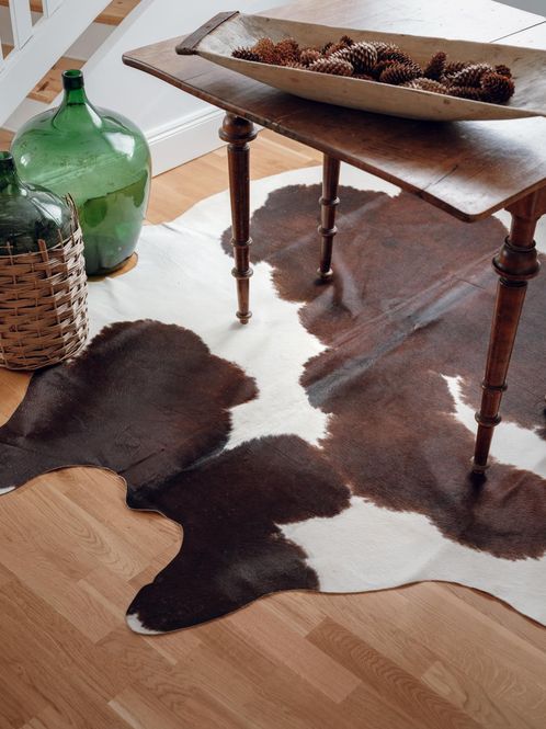 Hovedbilde Milka Ekte Kuskinn Teppe L, brun og hvit ...