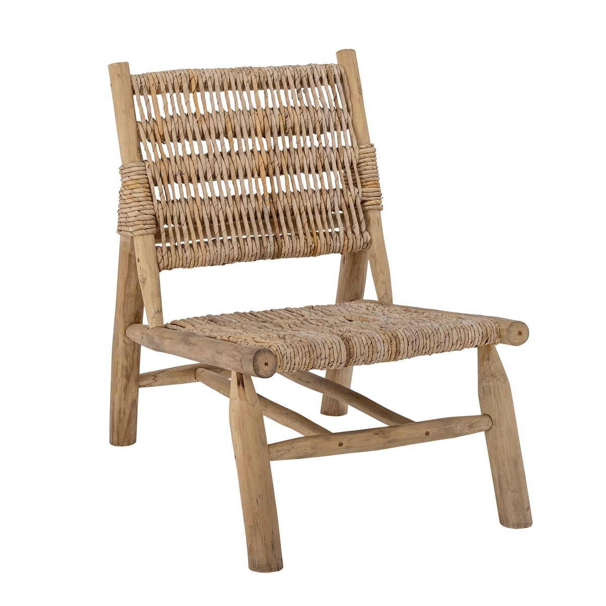 Bloomingville Ruthy lounge-stol – teak & bananblad (natur)