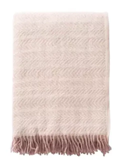 Hovedbilde Ullpledd Alm – Soft Pink 130 × 200, Klippan
