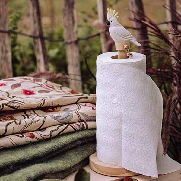 Hovedbilde Håndskåret Tørkerullholder - Kakadu  Wildlife ...