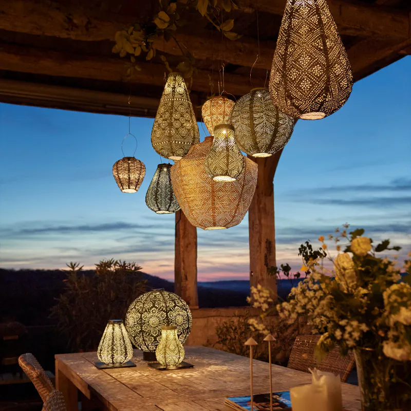 Lumiz Solcelle Led Lykt Lampshade 28 Funale Mocha Mousse
