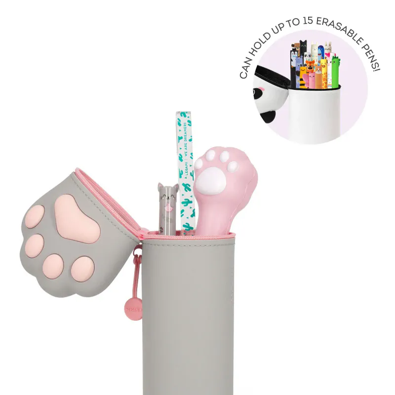 Silikon pennal Kawaii, 2i1 Kattepote - Legami