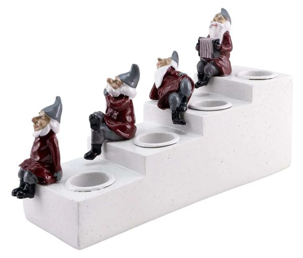 Hovedbilde Harvesttime Adventslysestake 4 Nisser, rød 