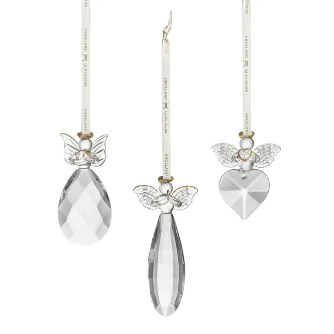 Hovedbilde Glassengel Diamant, heng, klar 3 pk Hadeland ...