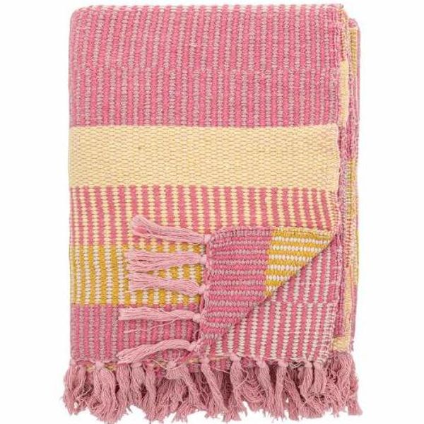 Hovedbilde Bloomingville pledd Isnel Pink Plaid, 160x130 cm