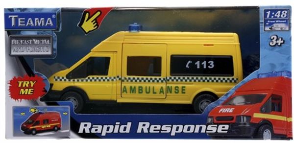 Hovedbilde Lekebil Ambulanse m/lyd og lys 20 cm