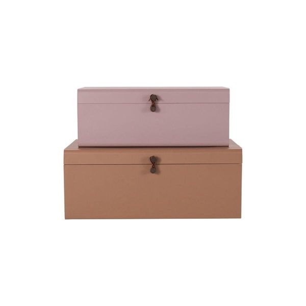 Hovedbilde House Doctor Oppbevaringbokser Metal, beige/rose