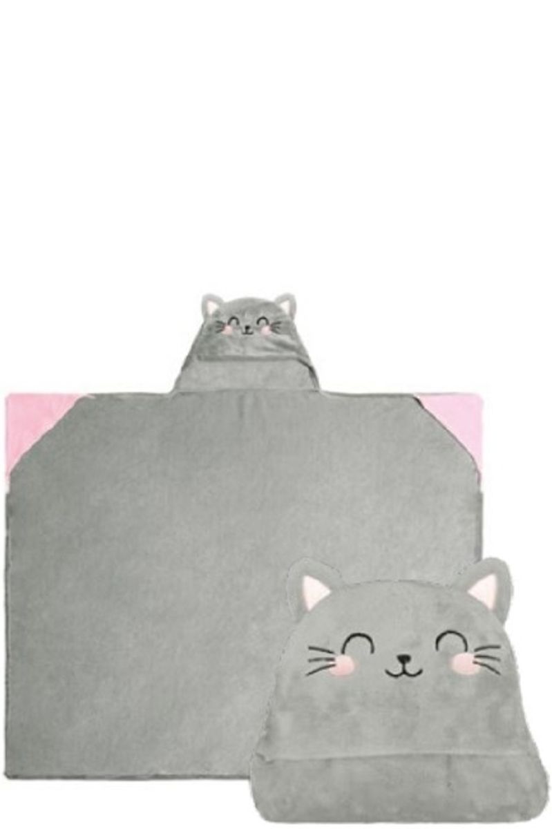 Koseteppe Katt m/hette