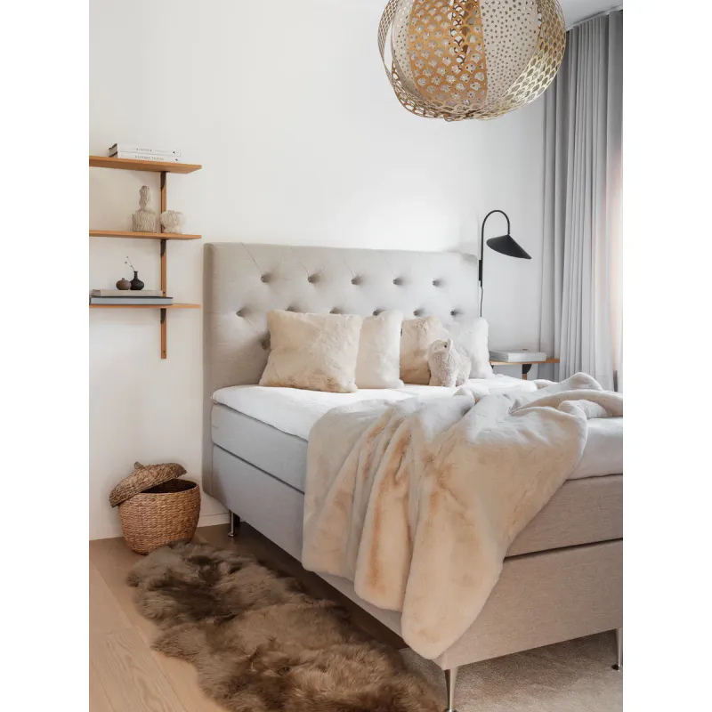 Fluffy Pledd 120x180 cm – Beige