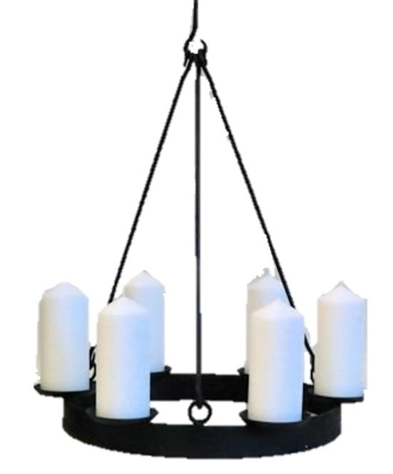 Hovedbilde Smijern Lysekrone 6 Kubbelys rund 40 cm 
