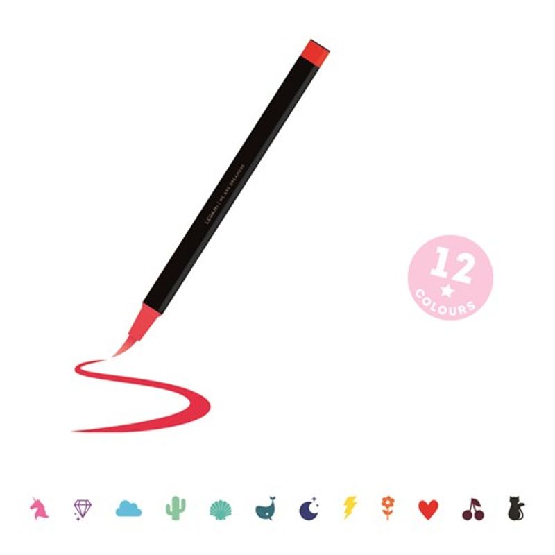 Tusj 12pk Brush Markers  Legami