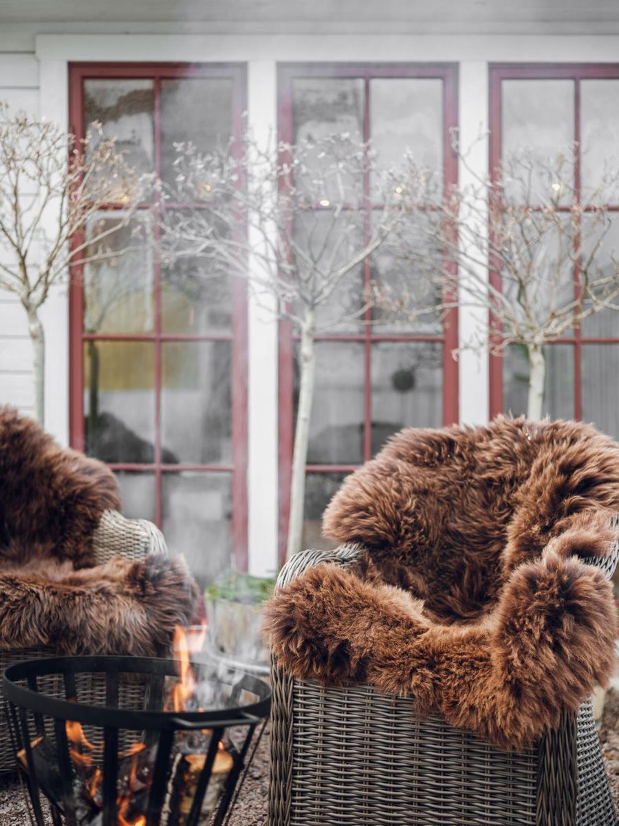 Gently dobbelt saueskinn – Natural Brown