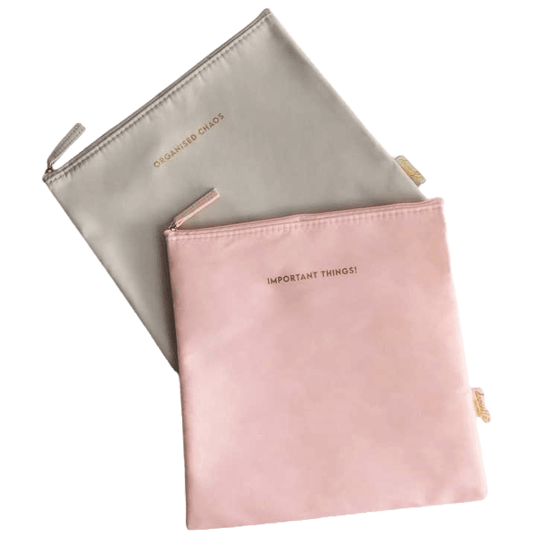 Hovedbilde Danielle Creations Flate kosmetikkmapper, 2-pk